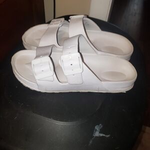 White Sandals with Double Straps